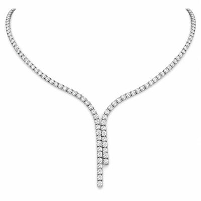 Y Drop Tennis Necklace – Sparkling CZ Pendant Chain